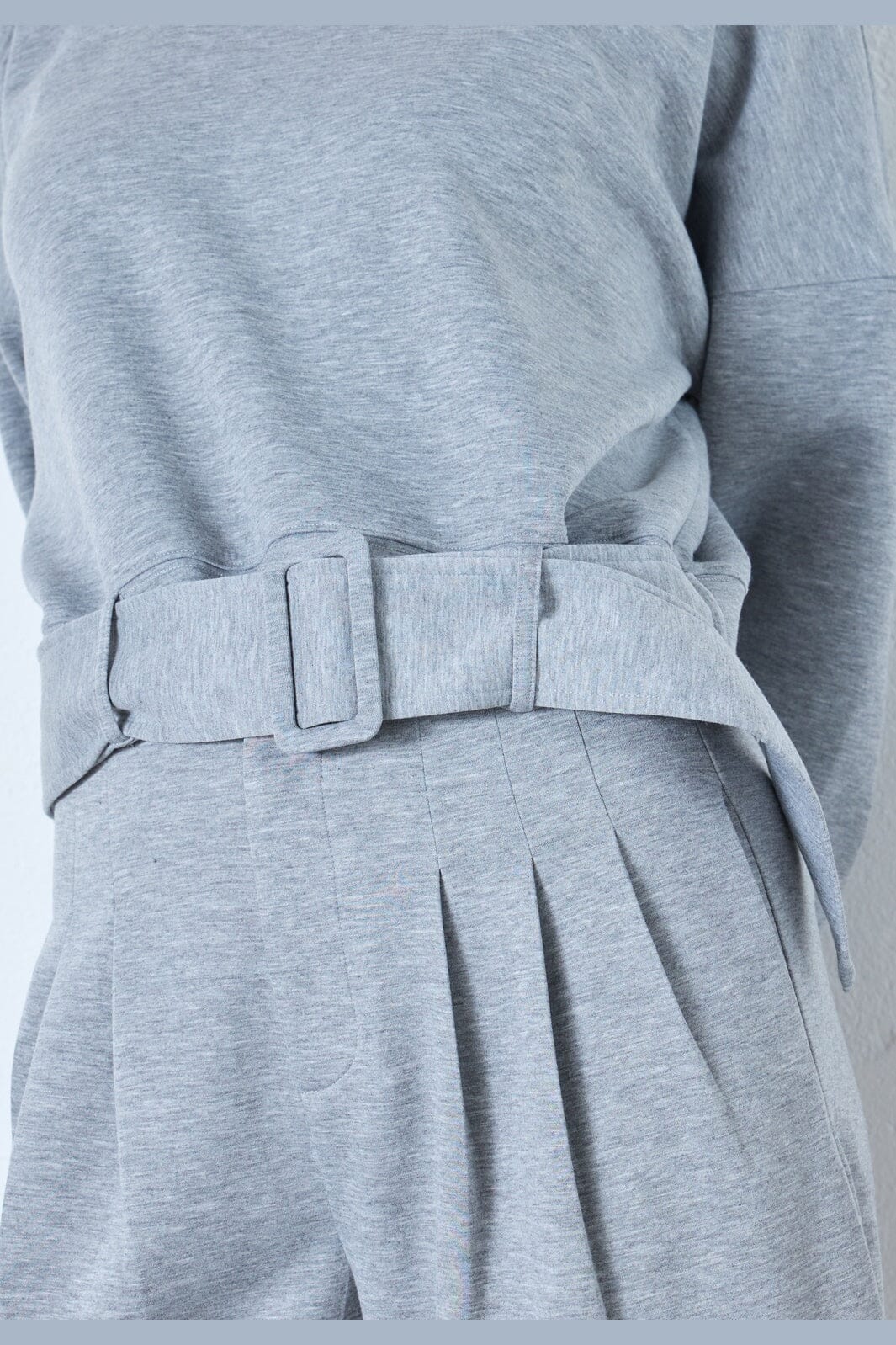 Co´Couture - Lancecc Belt Sweat 47003 - 57 - Grey Melange - Image 2