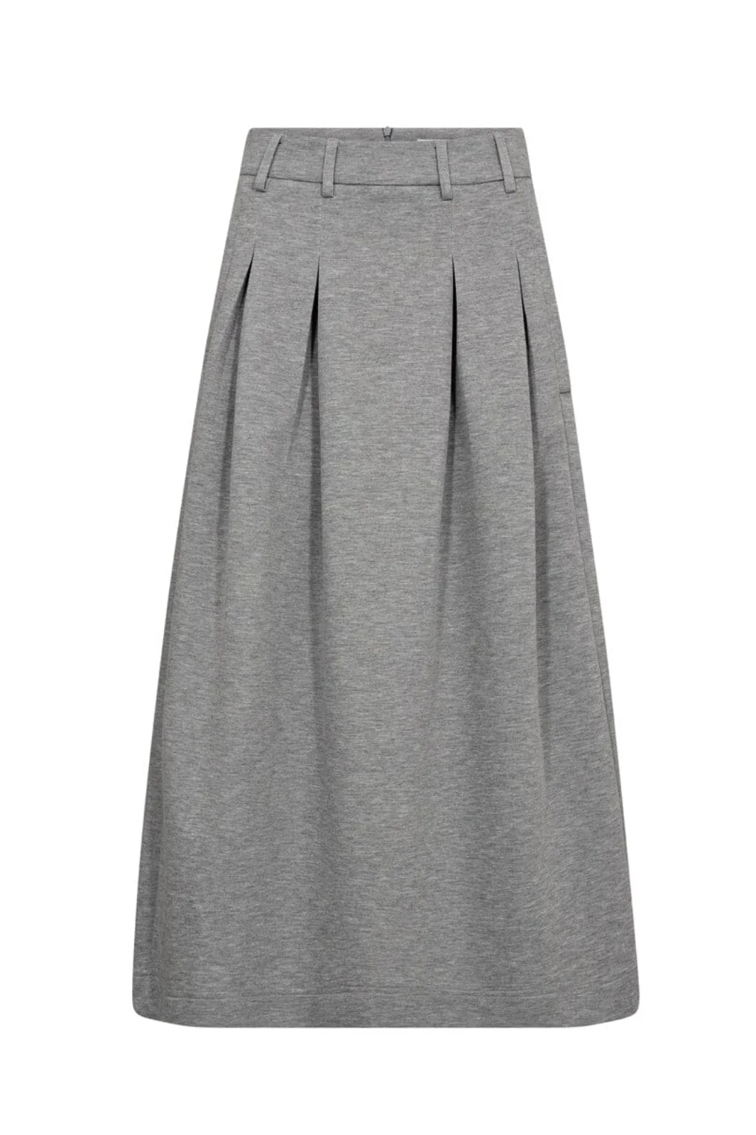 Co´Couture - Lancecc Pleat Skirt 44015 - 57 - Grey Melange - Image 2