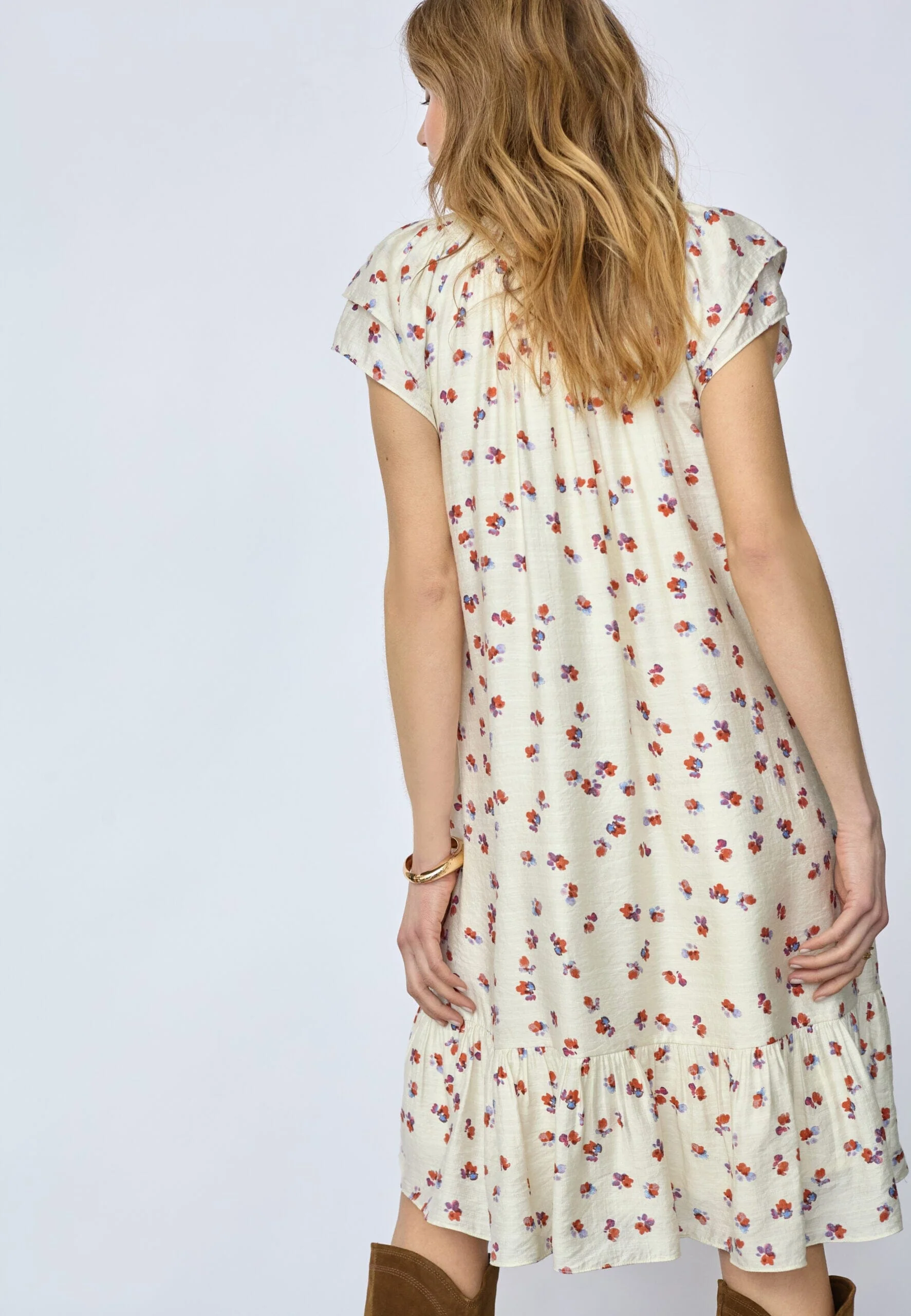 Co´Couture - Mariscc Sunrise Crop Dress 46117 - 11 - Off White - Image 4