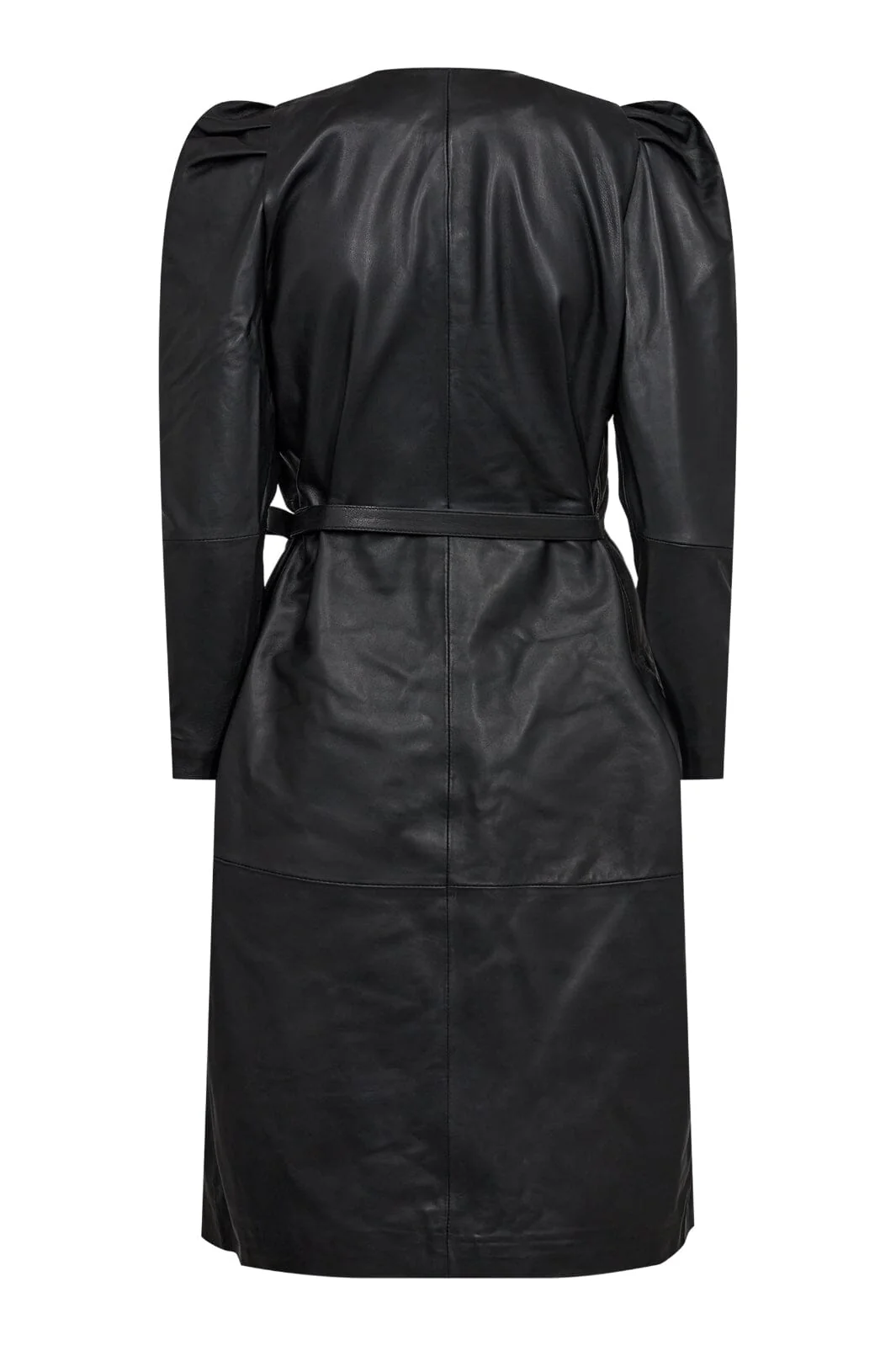 Co´couture - Phoebecc Leather Wrap Dress - 96 Black - Image 5