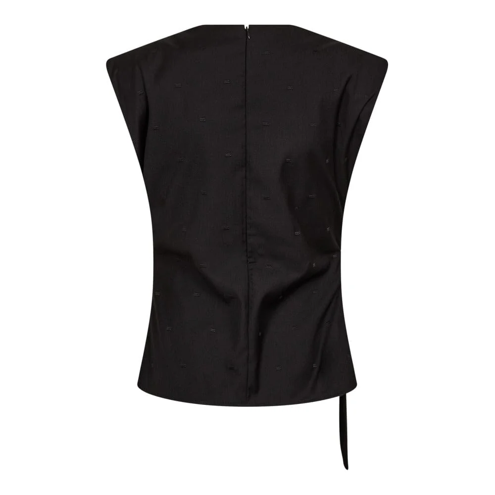 Co´Couture - Sagacc Pleat Top 35760 - 96 - Black - Image 4