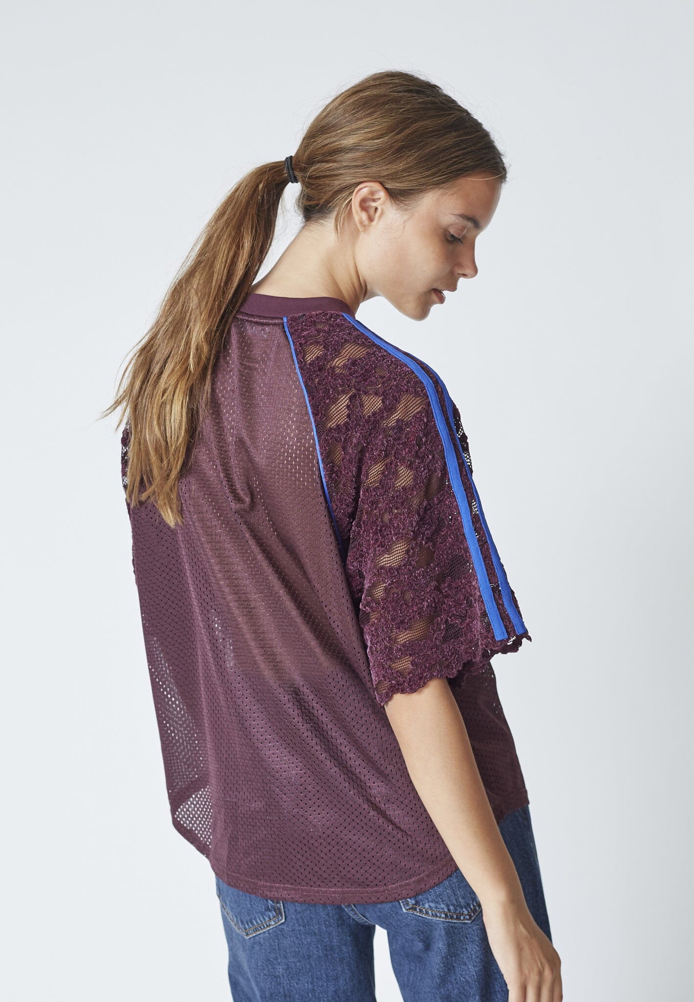 Co´Couture - Treycc Lace Tee 45046 - 76 - New Blue - Image 6