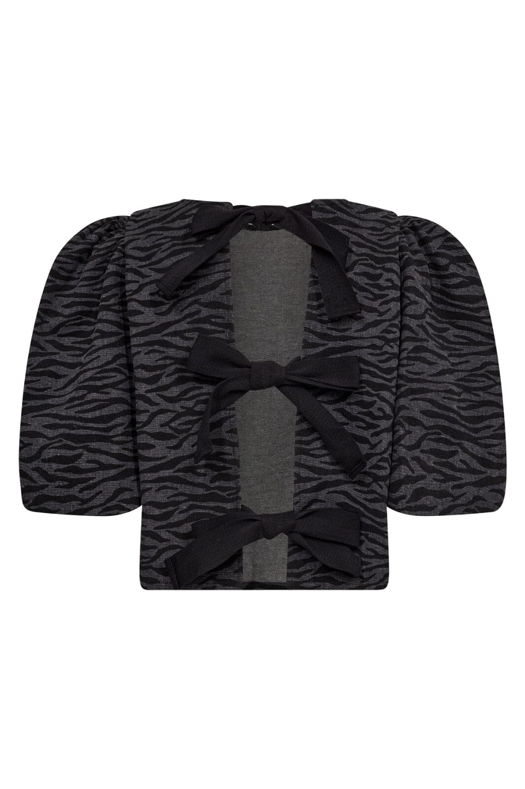 Co´couture - Zebracc Bow Blouse 35586 - 96 Black - Image 2