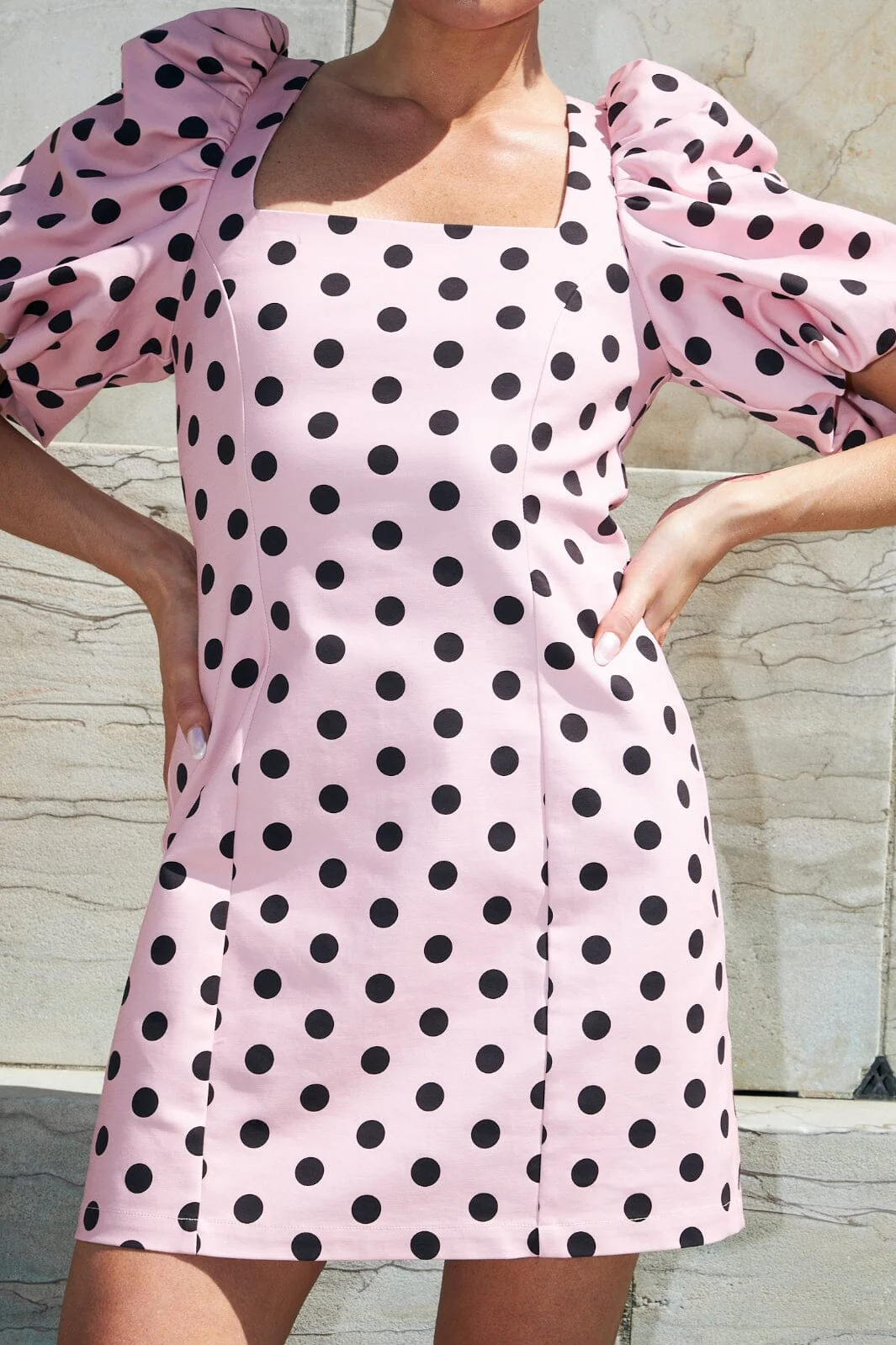 Cras - Joselle Dress CE1039 - 8142 - 8142 Orchid Pink Polka - Image 5