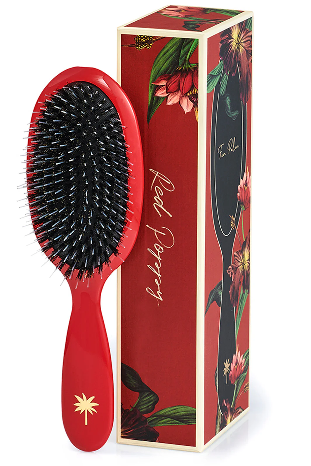 Fan Palm - Boar- & Nylon Brush - Red Poppy - Image 2
