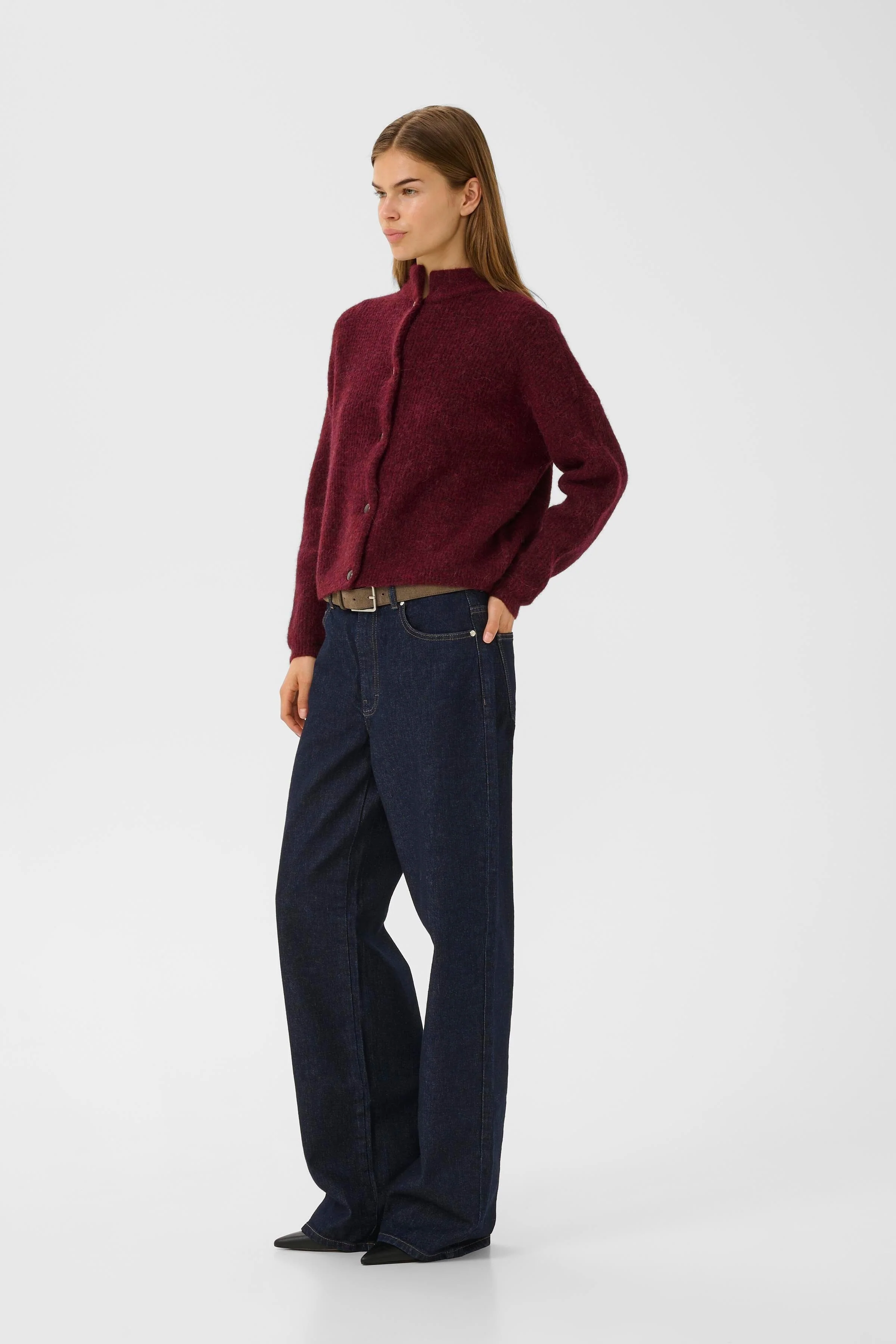 Gestuz - Alphagz Short Cardigan 10906463 - 107340 - Blood Red Mélange - Image 4