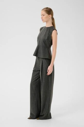 Gestuz - Gzadira Pants 10910708 - 100494 - Dark Grey Melange - Image 3