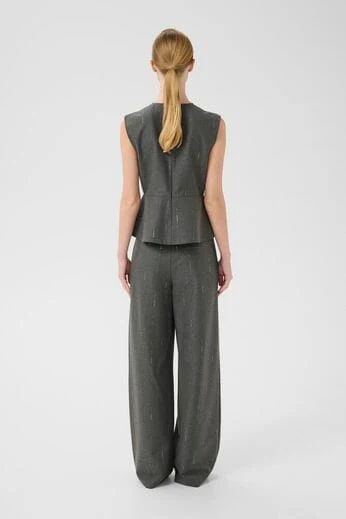 Gestuz - Gzadira Pants 10910708 - 100494 - Dark Grey Melange - Image 6