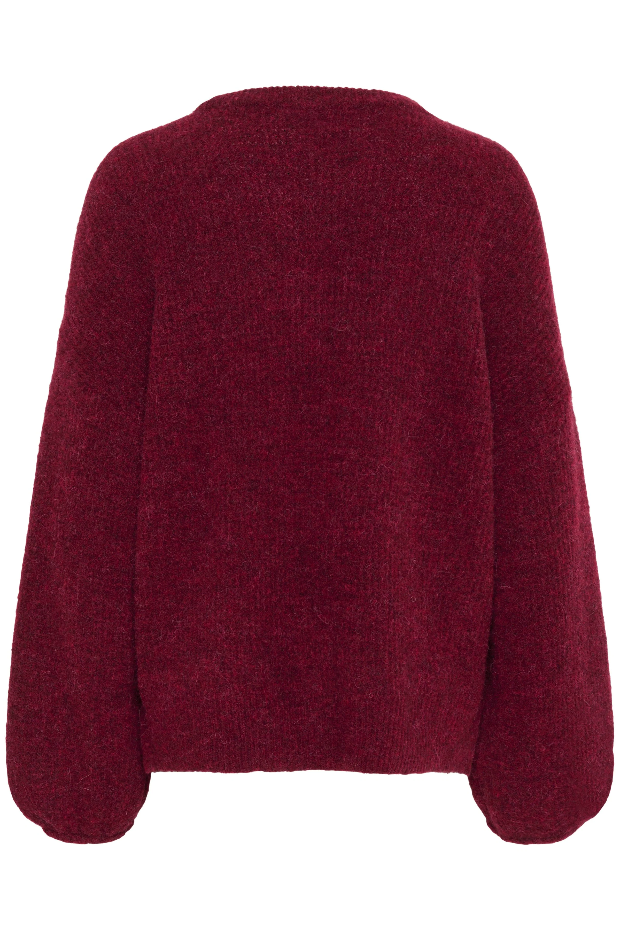 Gestuz - Gzalpha Slit Pullover 10910590 - 107340 - Blood Red Mélange - Image 3