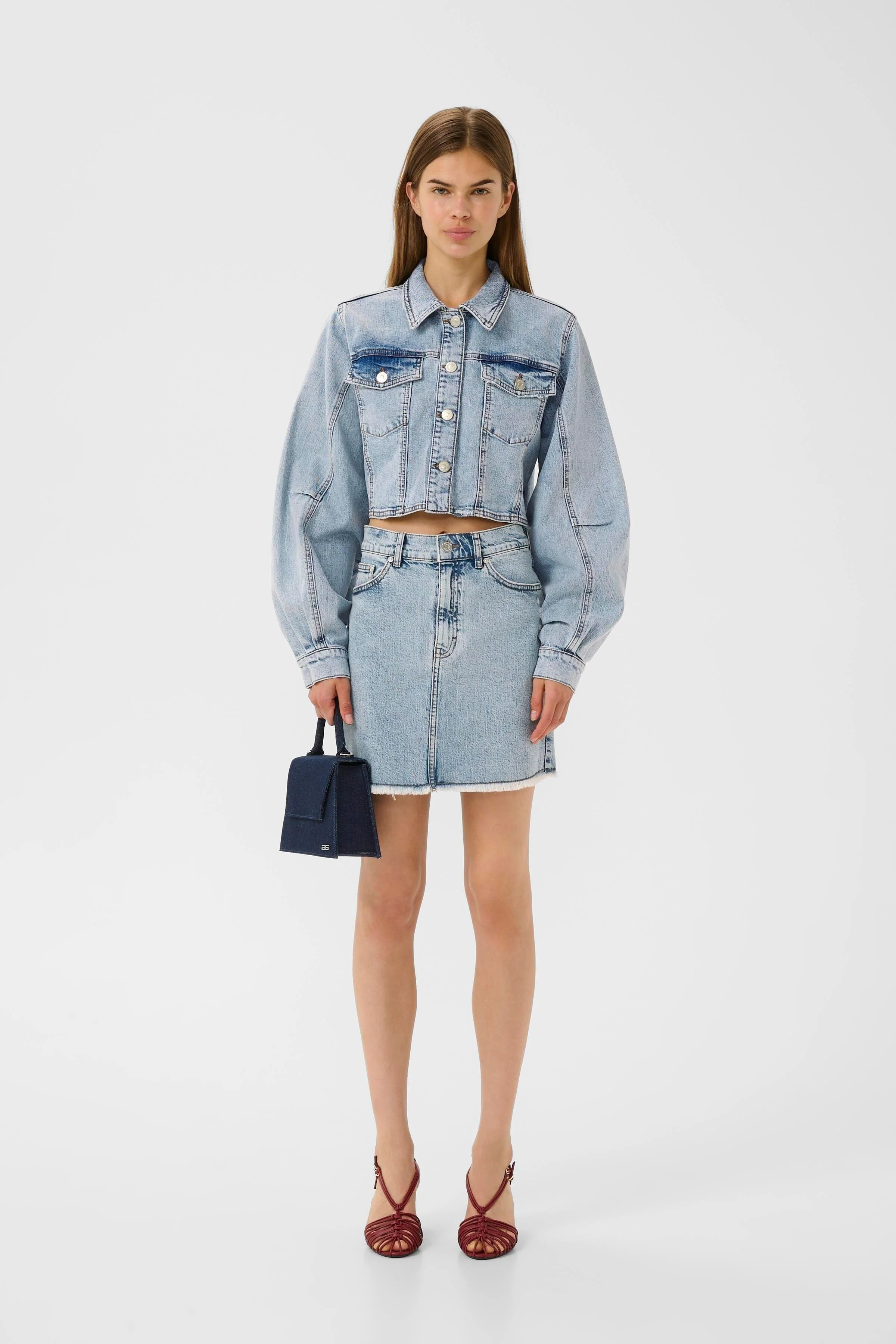Gestuz - Gzdea Mini Skirt 10910384 - 107868 - Light Blue Denim - Image 4