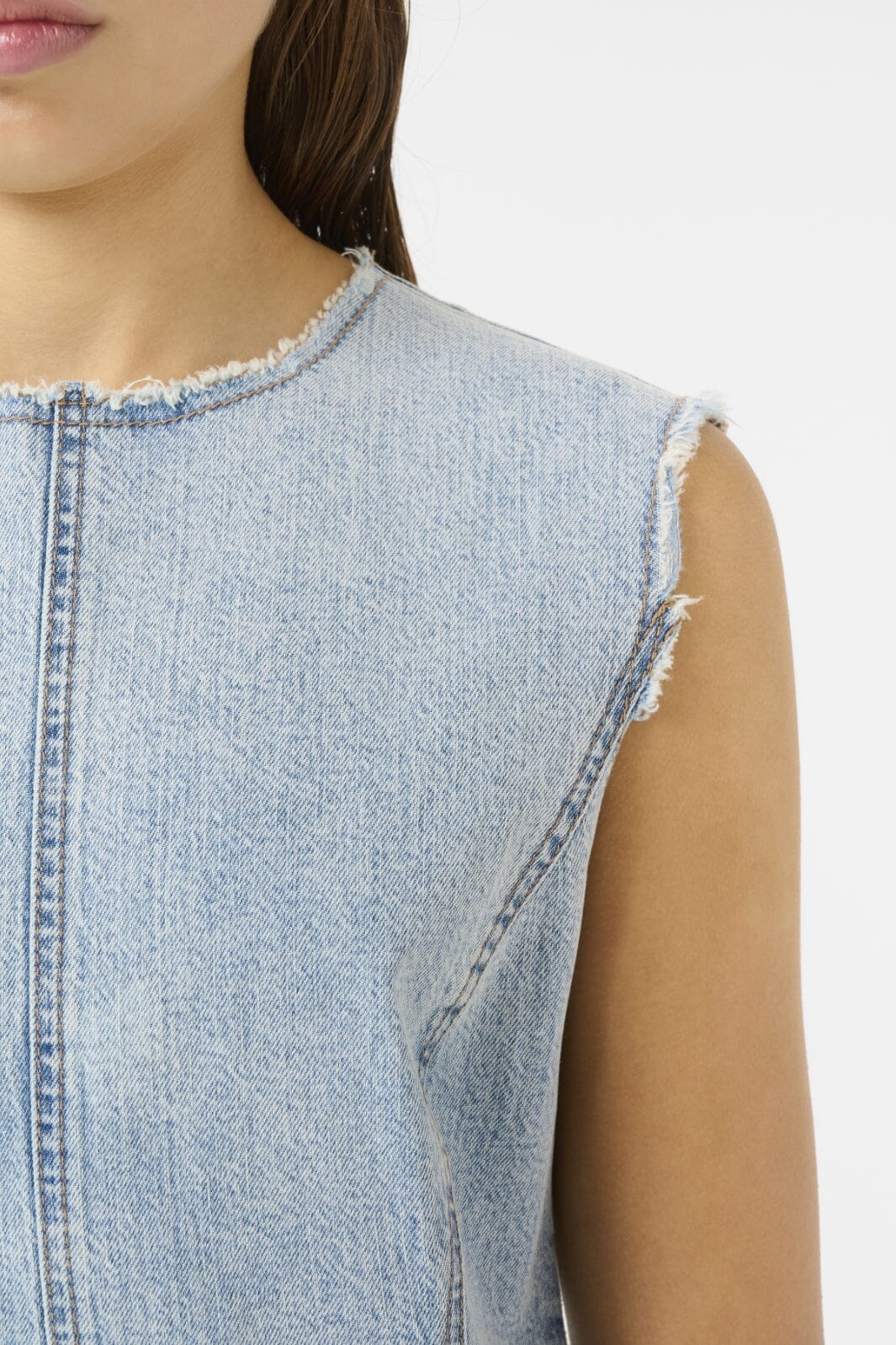 Gestuz - Gzdea Sl Short Dress 10910383 - 107868 - Light Blue Denim - Image 3