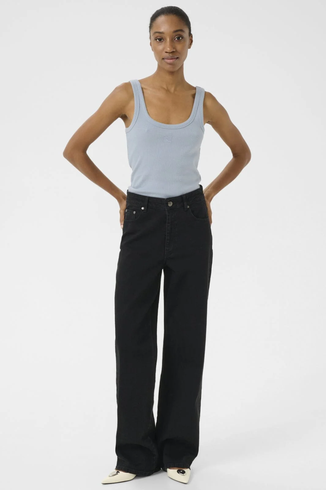 Gestuz - Gzdrew Logo Top 2.0 - 105098 Grey Blue - Image 4