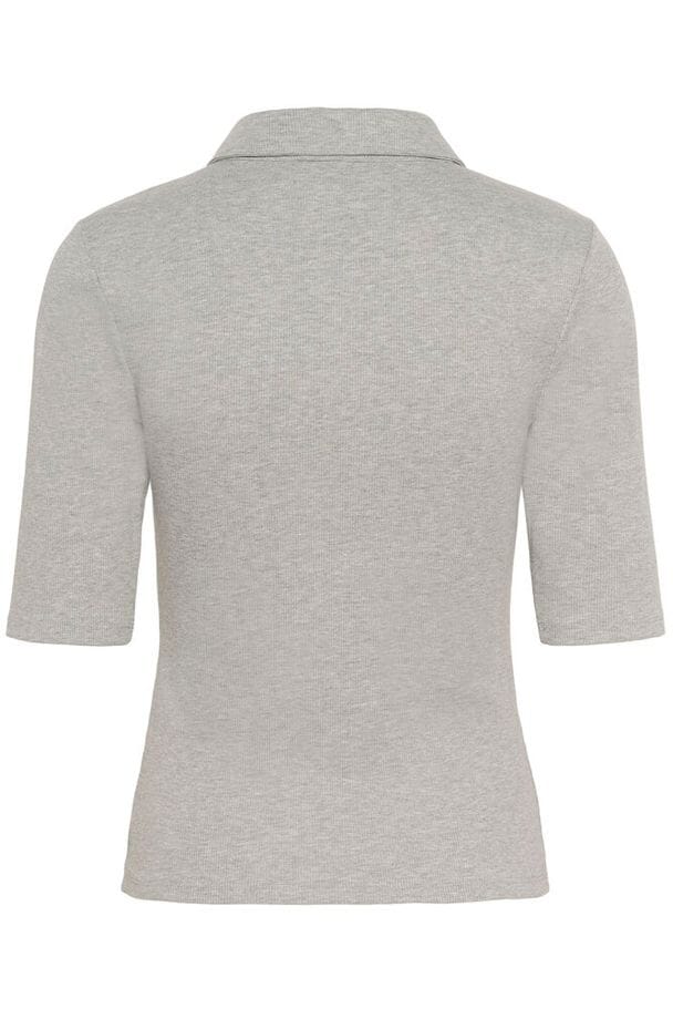 Gestuz - Gzdrew Polo Mel Top 10910951 - 107578 - Grey Mélange - Image 7