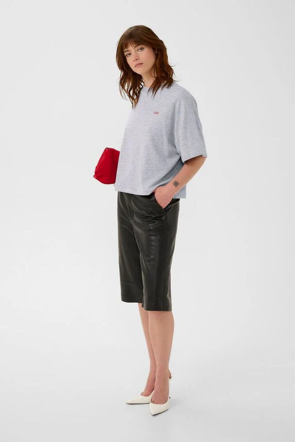 Gestuz - Gzgilsa Sweat Tee 10911090 - 108958 - Ultra Light Grey Mélange - Image 6