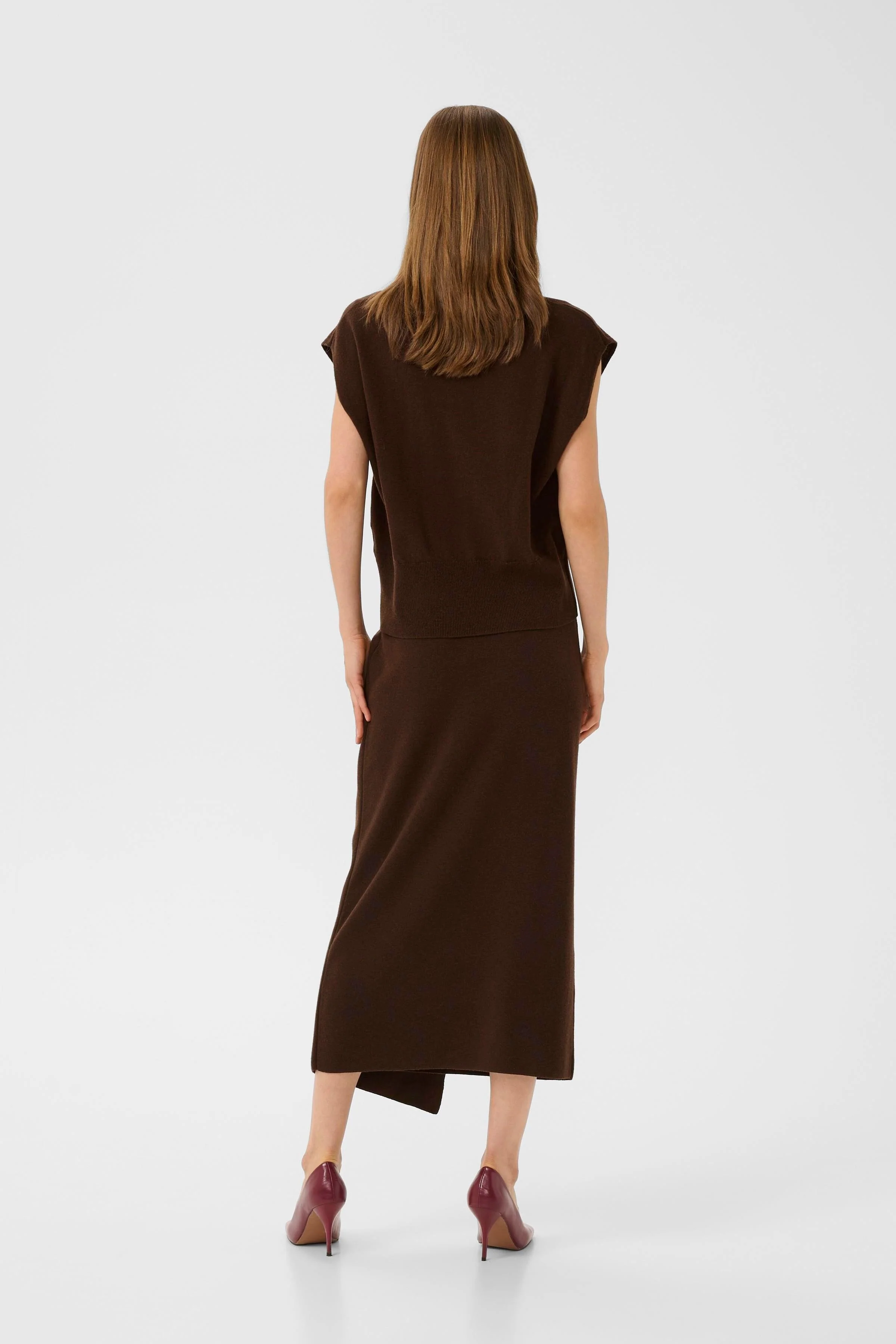 Gestuz - Gzmanzi Waistcoat 10910532 - 108275 - Deep Burnt Brown - Image 6