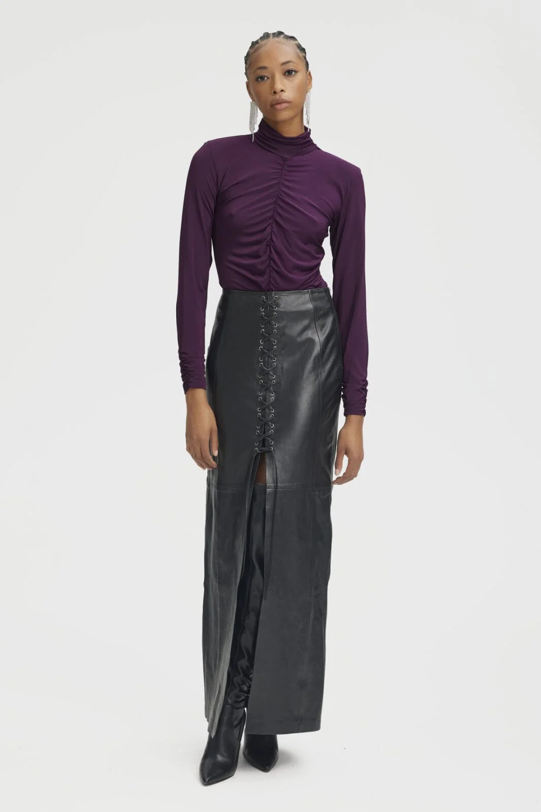 Gestuz - RodaniGZ HW long skirt - Black - Image 3