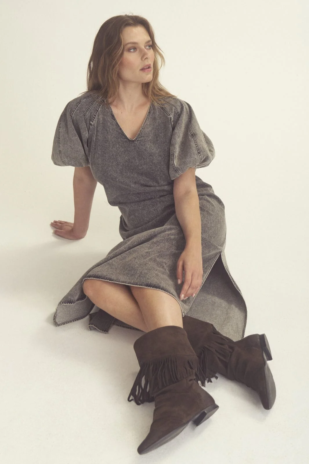 Gossia - Anninago Dia Dress G2738 - Black Snow Wash - Image 3