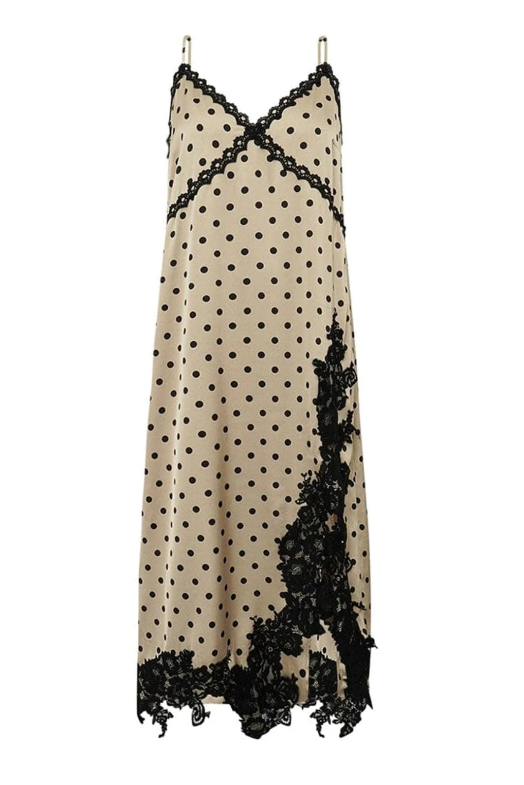 Gossia - Dahliago Mi Dress G3010 - Latte Black Dots - Image 2