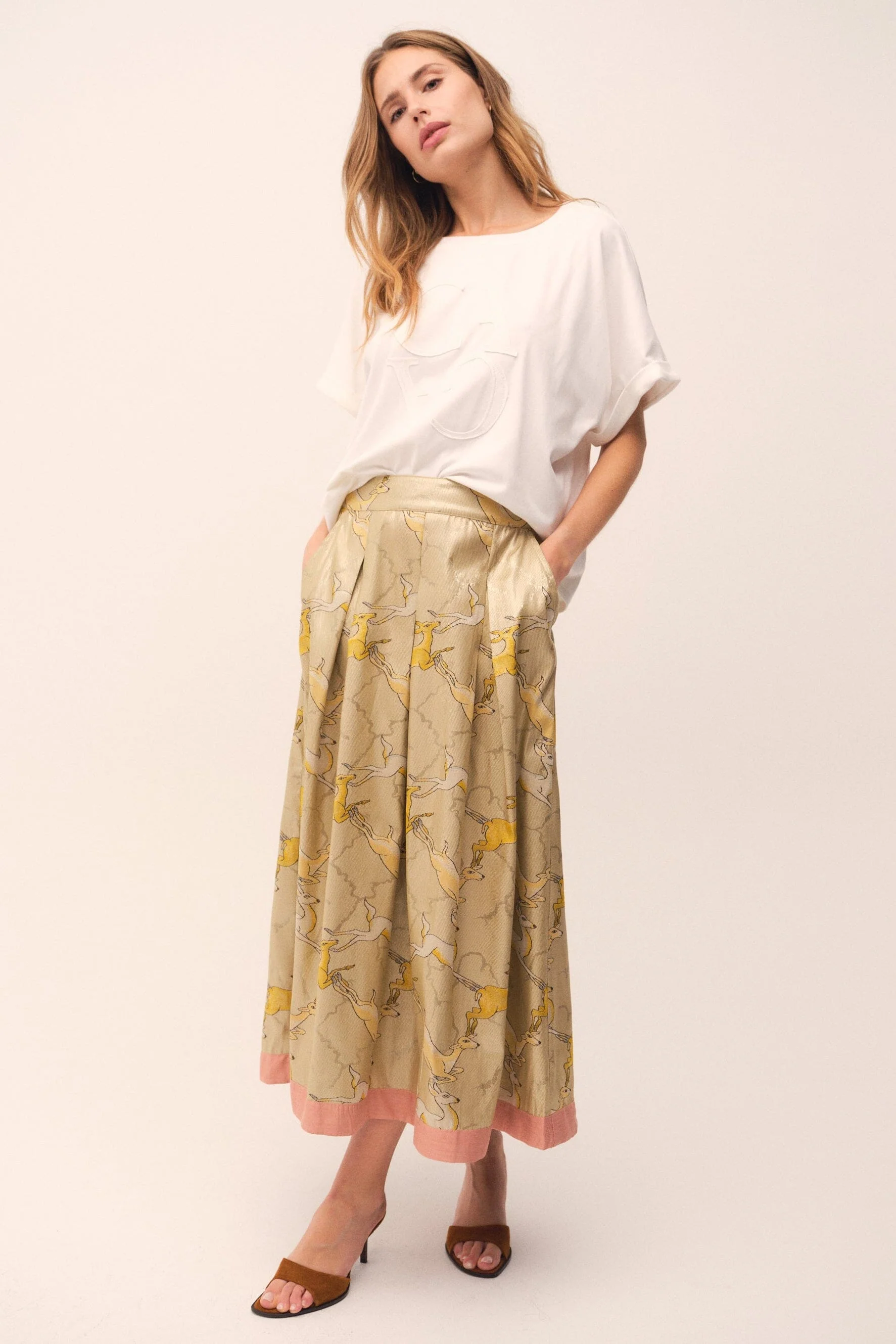 Gossia - Lovisago Jo Skirt G2892 - Soft Lemon Mix - Image 3