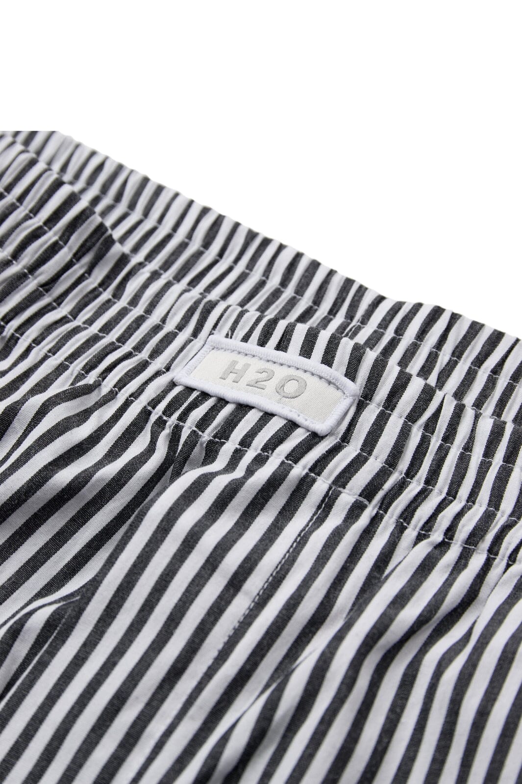 H2O - Rønne Essential Pajamas Shorts 100165-1 - 7081 - Black/White Stripe - Image 2