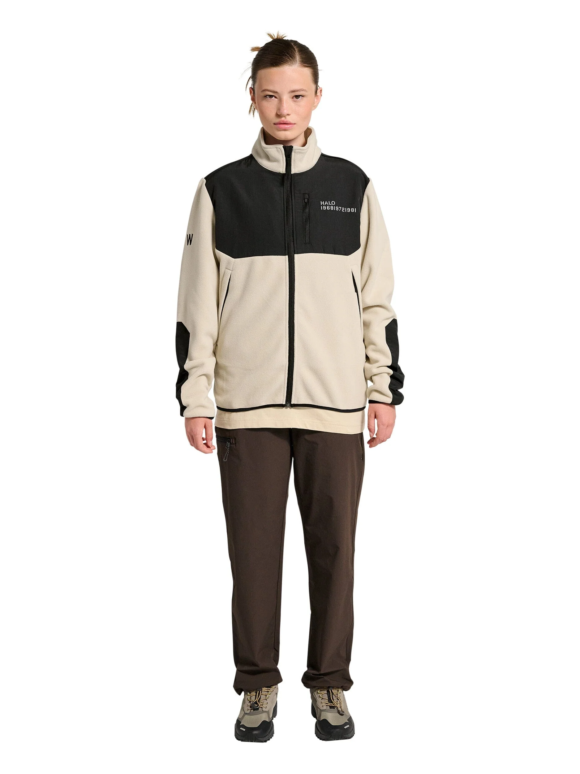 Halo - Blocked Zip Fleece 610209 - 8754 - Oyster Gray - Image 7