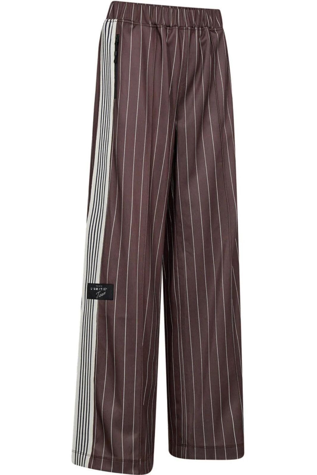 Haute L'Amitié - Baggy Pin Stripe Track Pants HL10493 - Mocca
