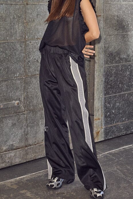 Haute L'Amitié - Baggy Track Tall Pants HL10071 - Black - Image 3