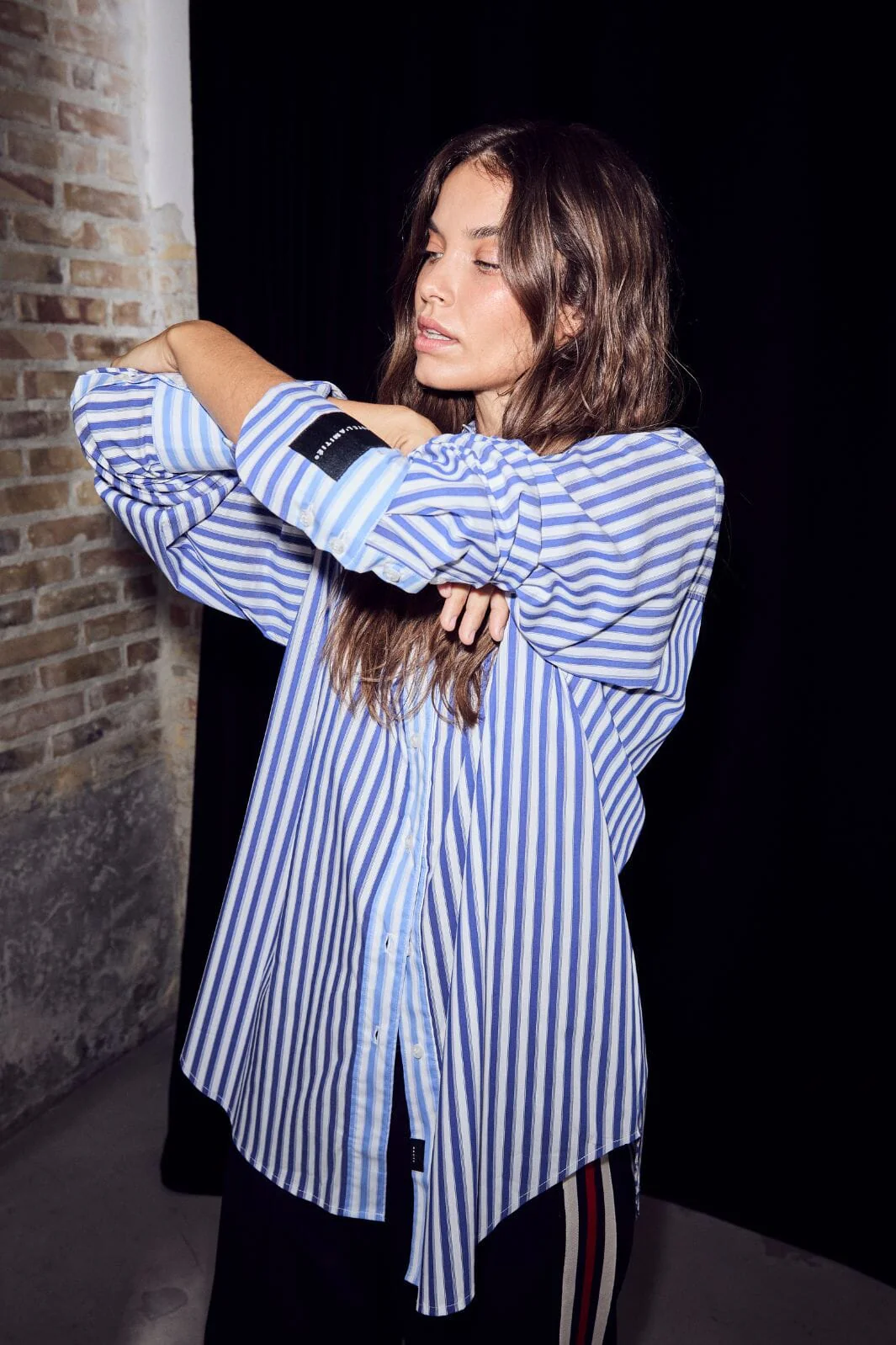 Haute L'Amitié - Lark Mix Stripe Shirt HL10480 - White/ Blue Mix - Image 3