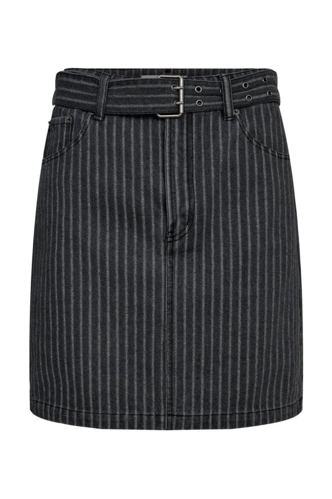 Haute L'Amitié - Lou Stripe Belt Skirt HL10174 - Dark Grey - Image 2