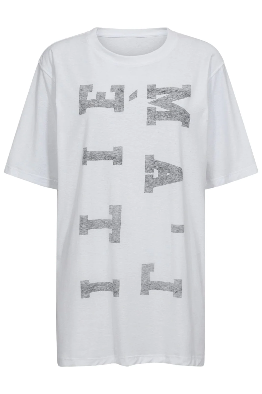 Haute L'Amitié - Maxi Reverse Logo Tee HL10231 - White/Black Print - Image 2