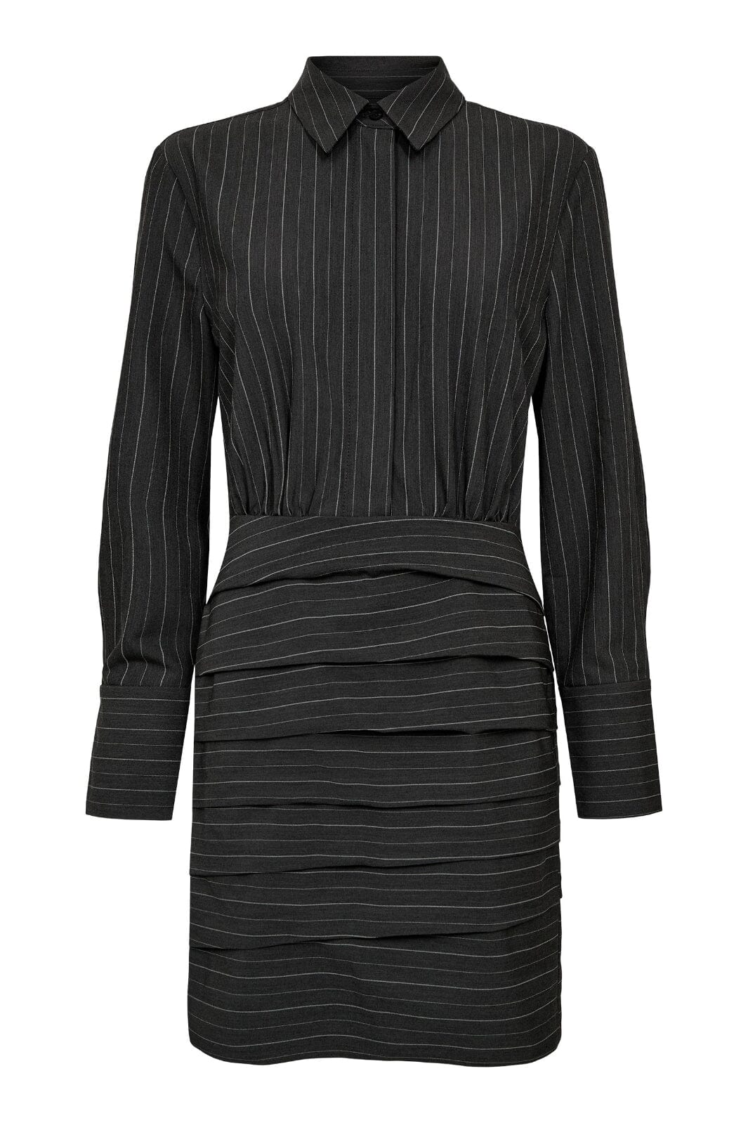 Haute L'Amitié - Pin Set Shirt Dress HL10374 - Dark Grey - Image 2
