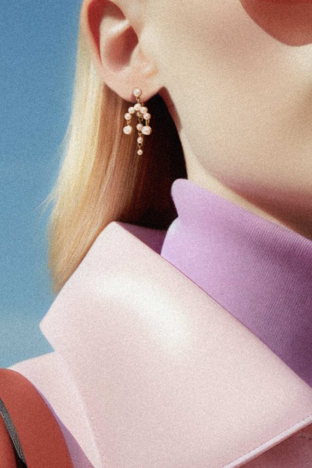House Of Vincent - Veil Of Venus Earrings - Gilded - Image 2