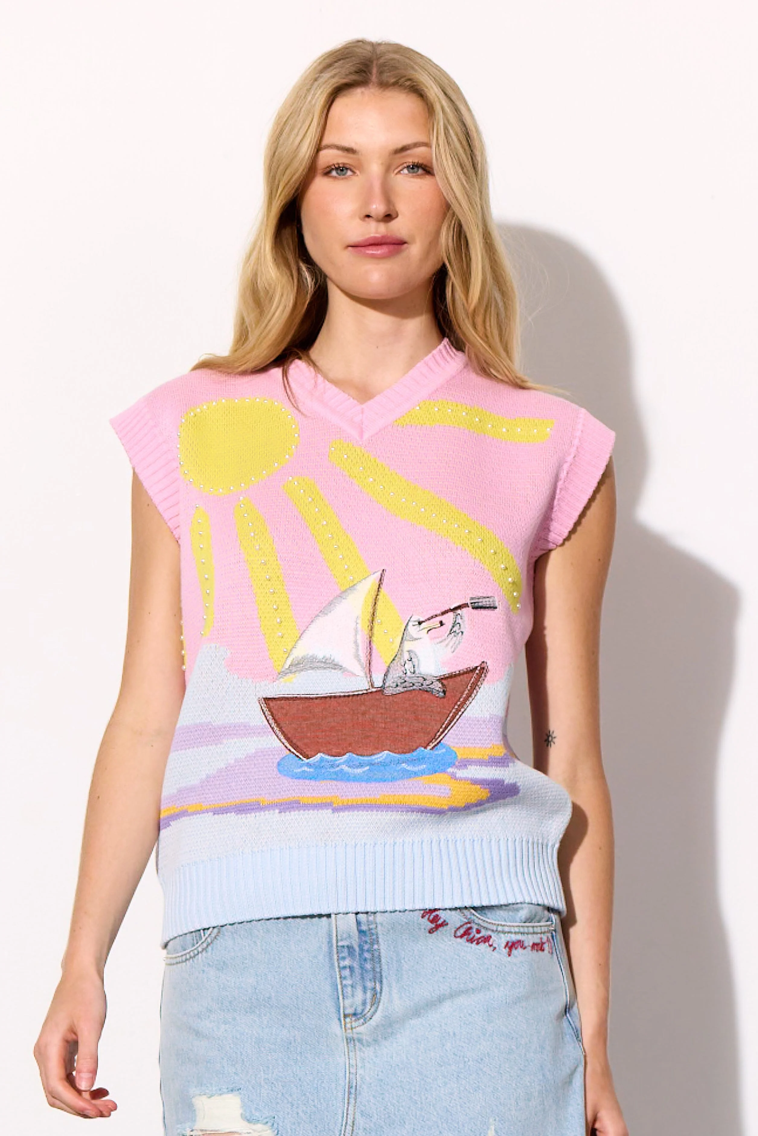 Hunkøn - Bubbles Vest 26001 - Pink Sea - Image 2