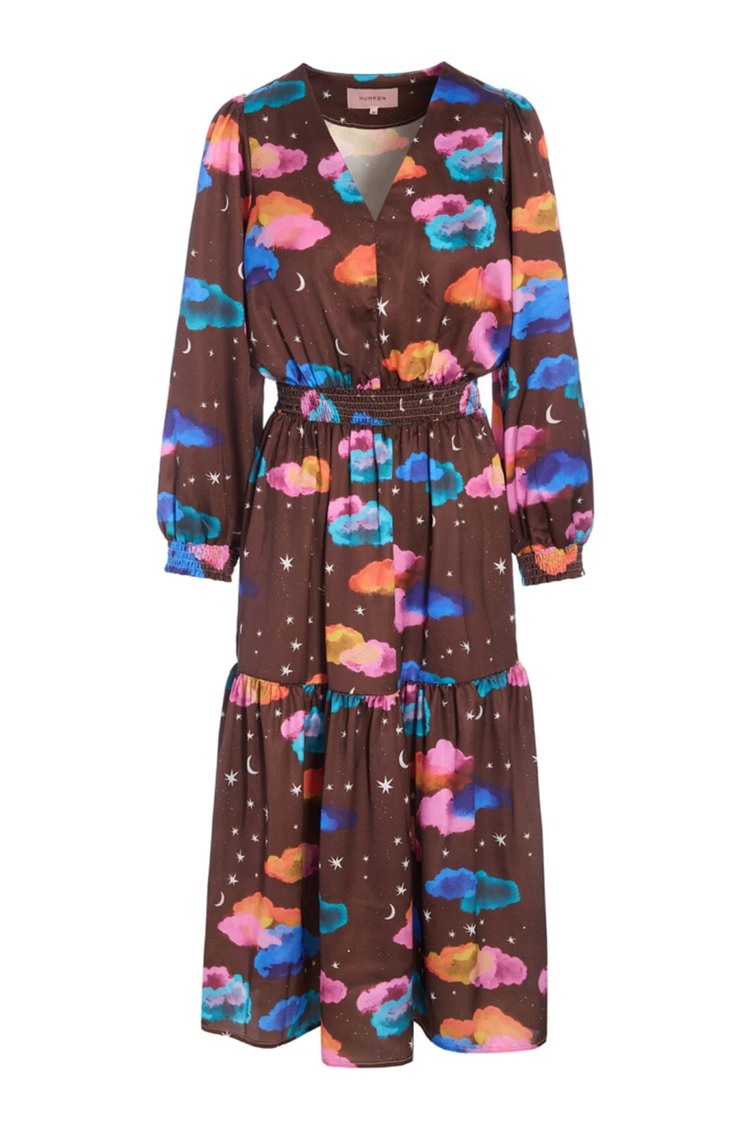Hunkøn - Sonja Dress 25622 - Cocoa Sky Art Print - Image 5