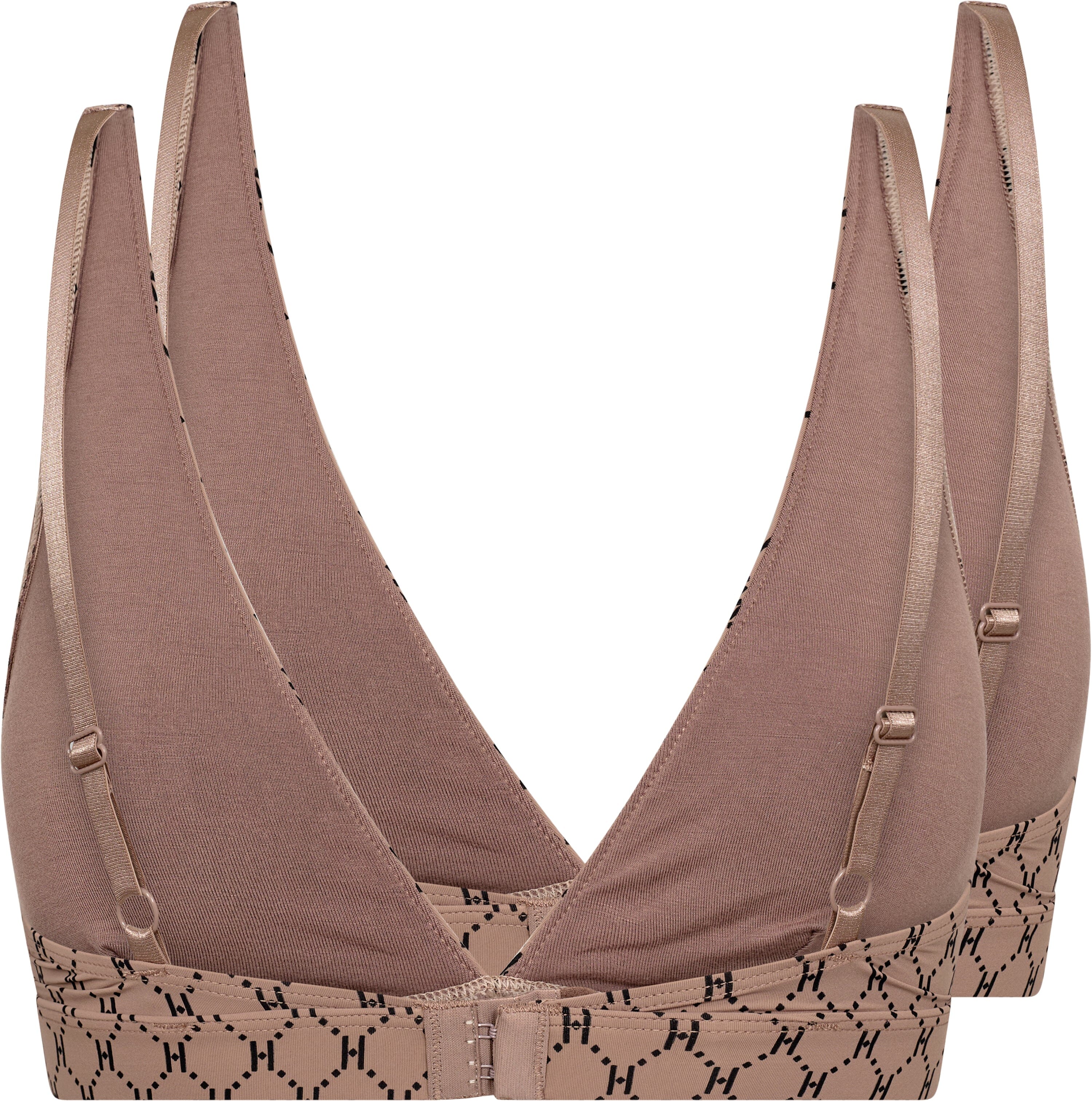 Hype The Detail - Softbra Logo 2Pk 3250-148 - 98 - Brun - Image 3