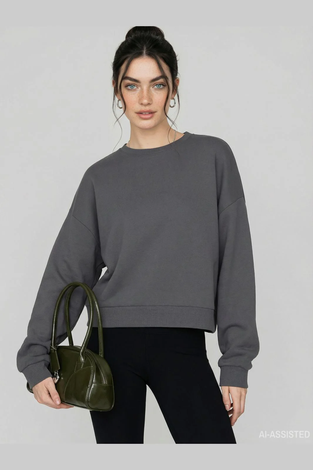 Hypedrop - Hdyumi Cropped Ls Sweat 32000475 - 5130377 - Iron Gate - Image 5