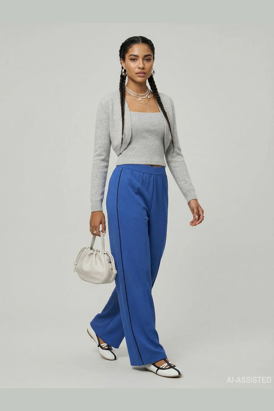 Hypedrop - Hdyvette Bolero Knit Set 32000441 - 5140140 - Light Grey Melange - Image 4
