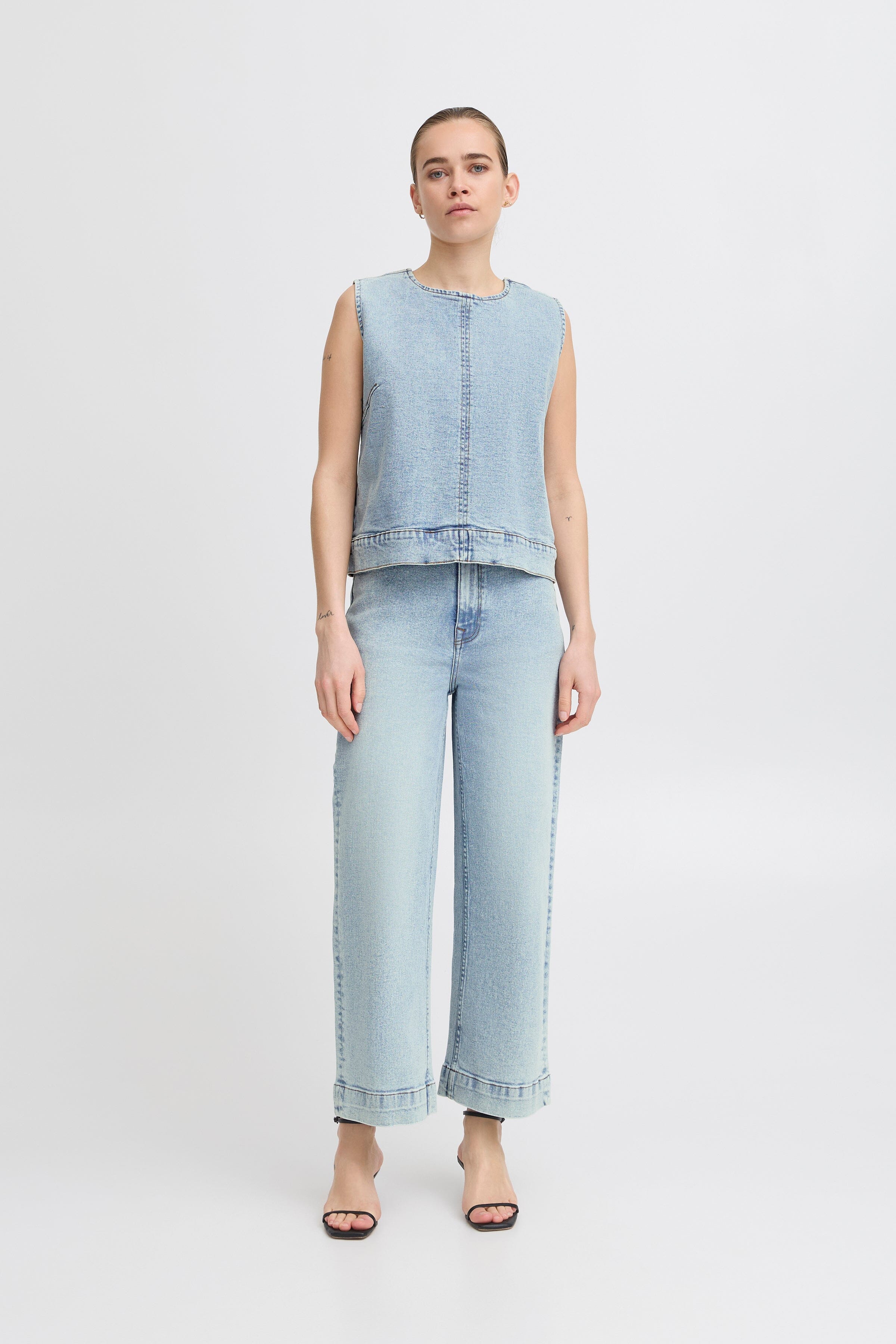 Ichi - Iharmios Top 20123237 - 200792 - Light Blue Washed - Image 2