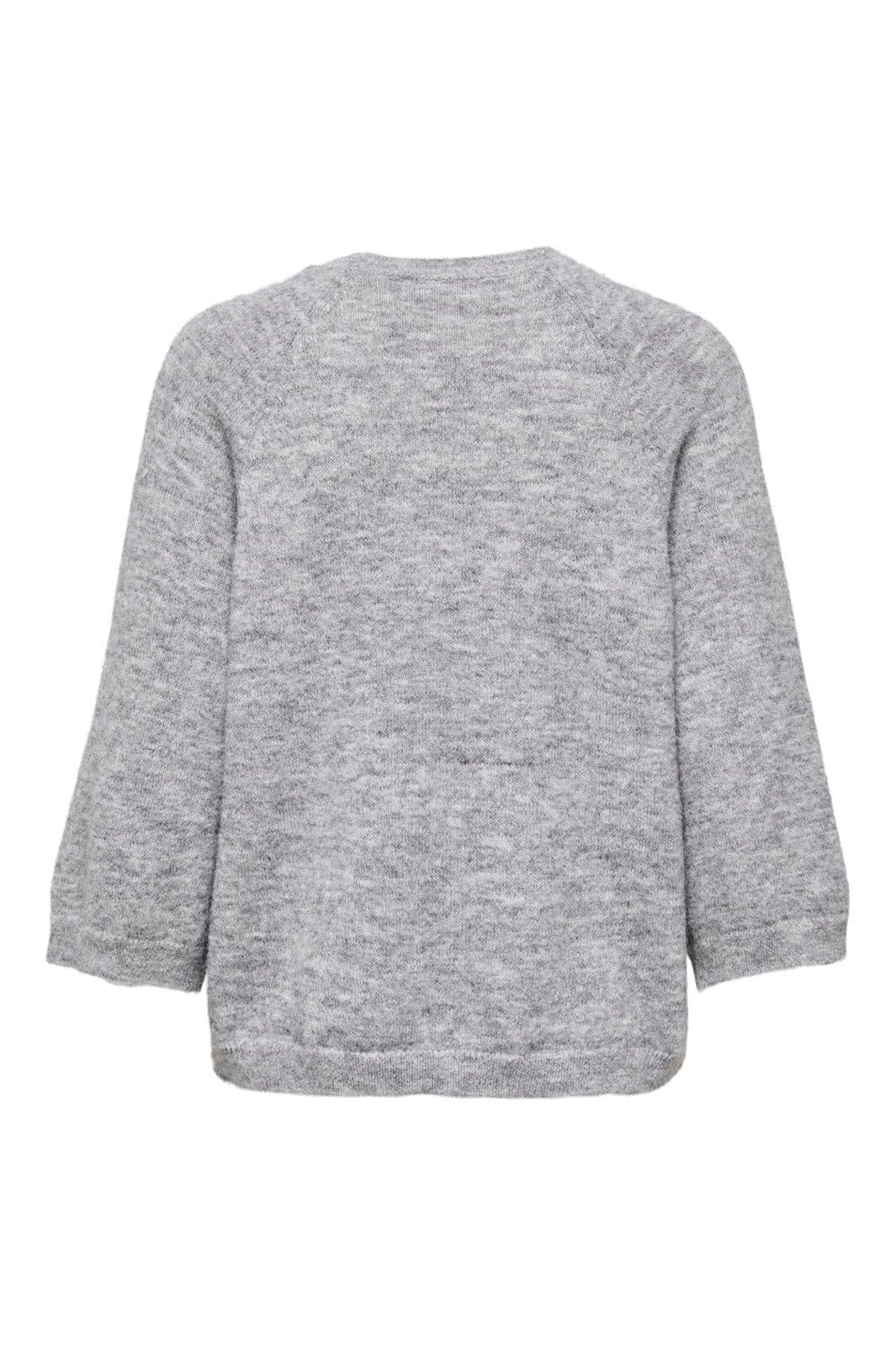 JDY - Jdyalva Life 3/4 Embellish Pull Knt - 4957225 Medium Grey Melange W. Silver Embellishment - Image 5