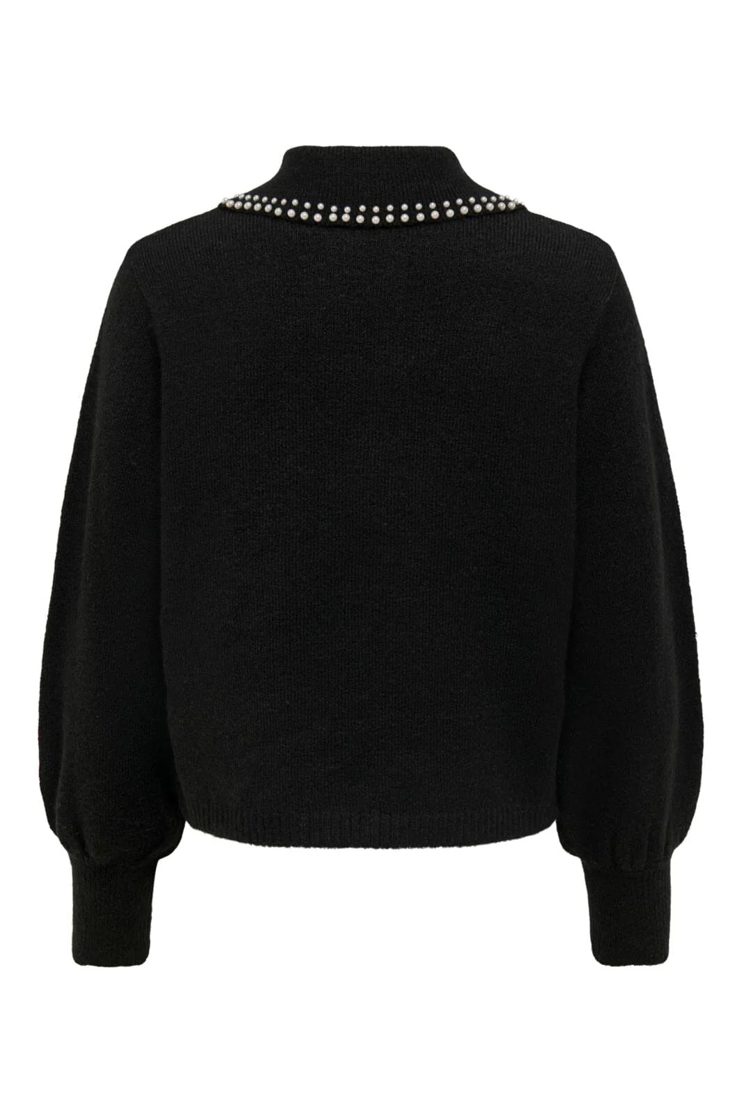 JDY - JDYaubray Life L/S Pearl Pullover Knt - 3818554 Black W White Pearl Collar - Image 2