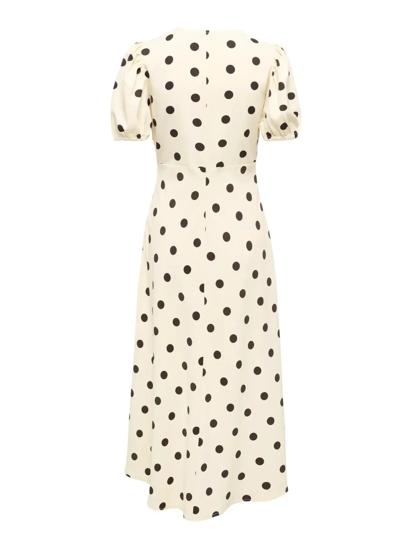 JDY - Jdyaya S/S Midi Dress Dia - 5056548 Whitecap Gray Chocolate Torte Dot - Image 2
