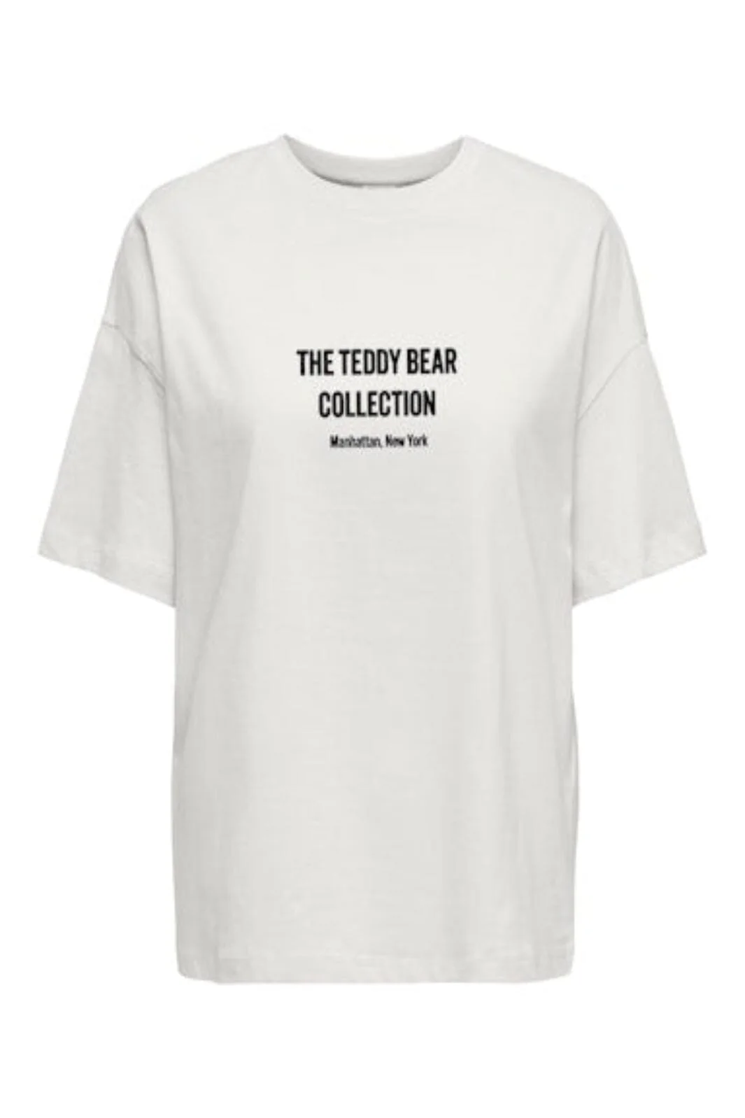JDY - Jdycarla Front/Back Print T-Shirt - 4965614 Cloud Dancer Teddy Bear Collection