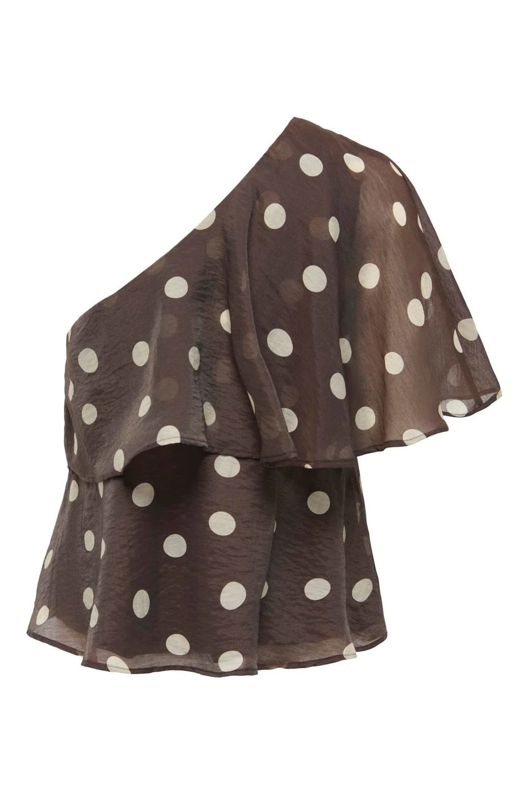 JDY - Jdyfay Life One-Shoulder Top - 5083204 Chocolate Torte Pristine Dot - Image 2