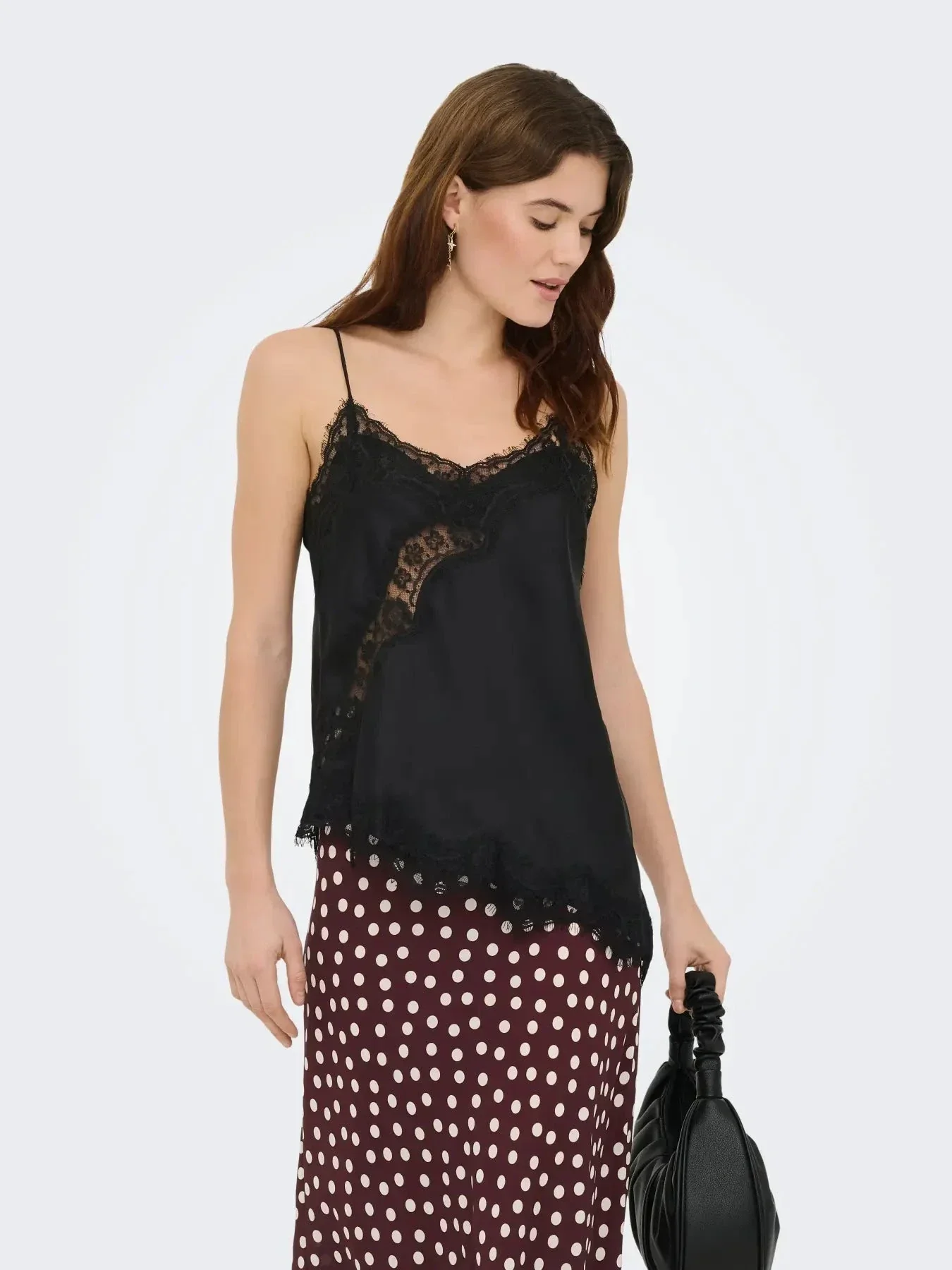 JDY - Jdyfifi S/L Asym Lace Singlet - 5069508 Black - Image 2