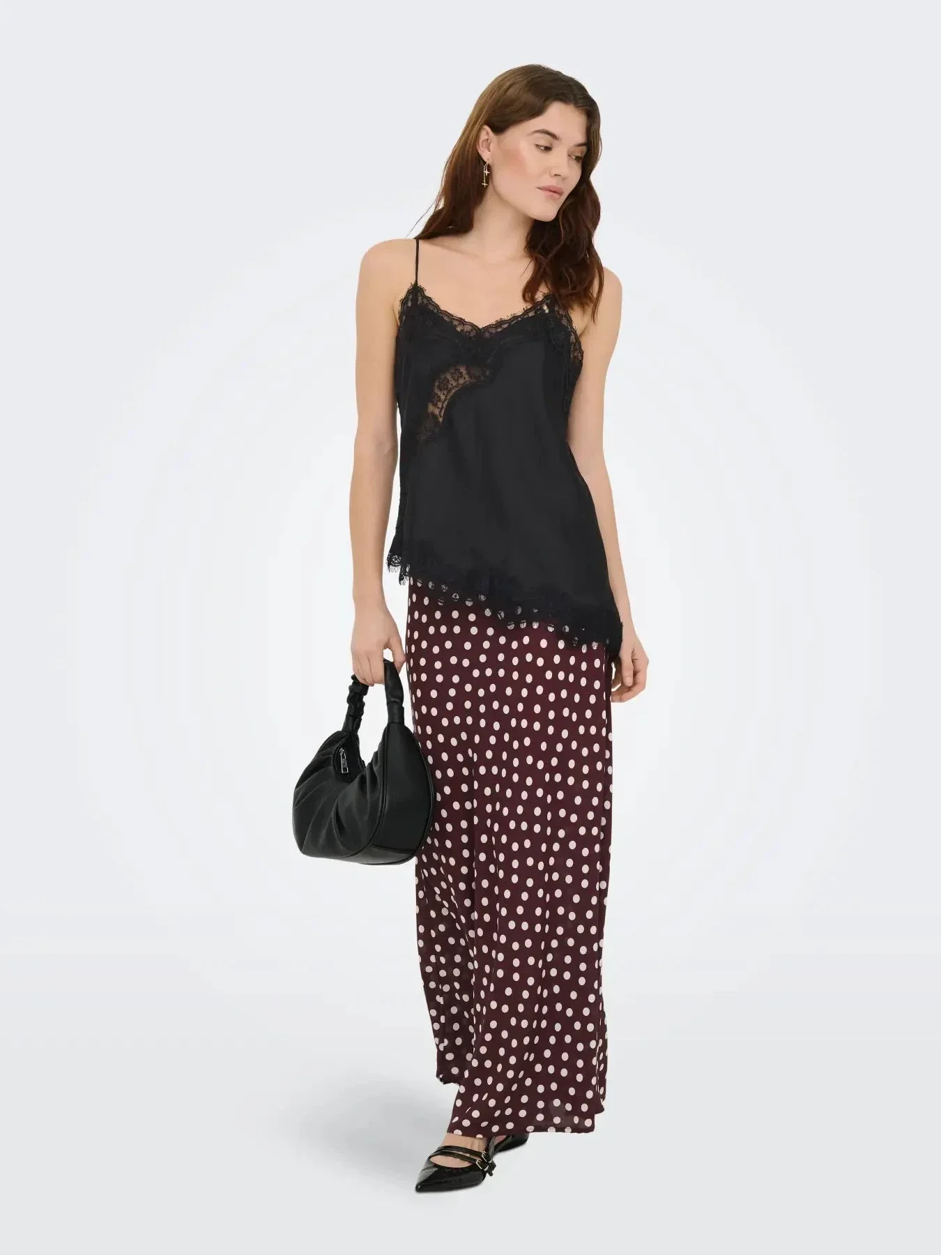 JDY - Jdyfifi S/L Asym Lace Singlet - 5069508 Black - Image 3