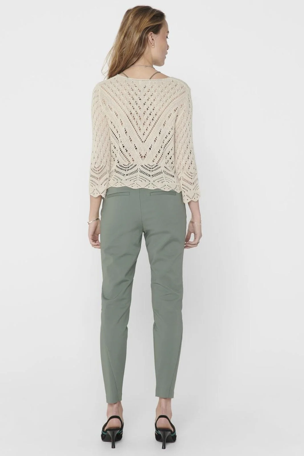 JDY - Jdynew Sun 3/4 Cropped Pullover Knt - 3453199 Tapioca - Image 7