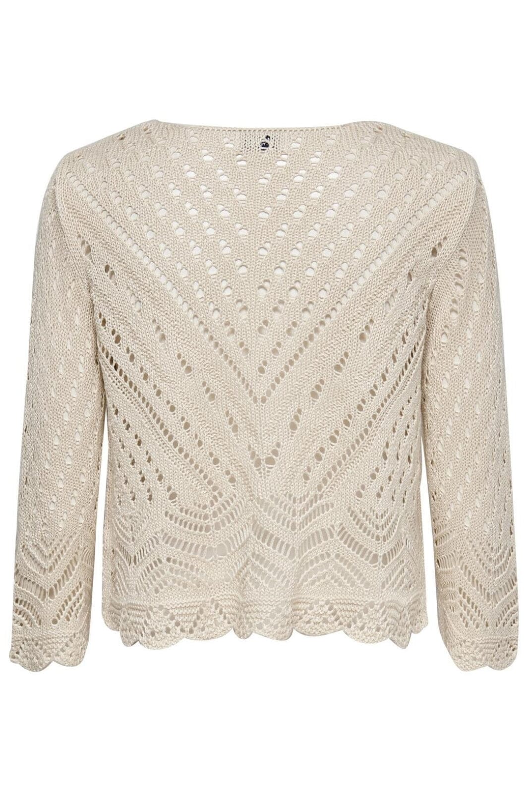 JDY - Jdynew Sun 3/4 Cropped Pullover Knt - 3453199 Tapioca - Image 8