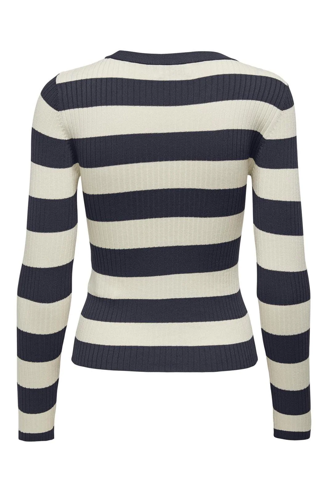 JDY - JDYplum L/S O-Neck Pullover Knt - 4338851 Sky Captain W Eggnog Stripes - Image 9