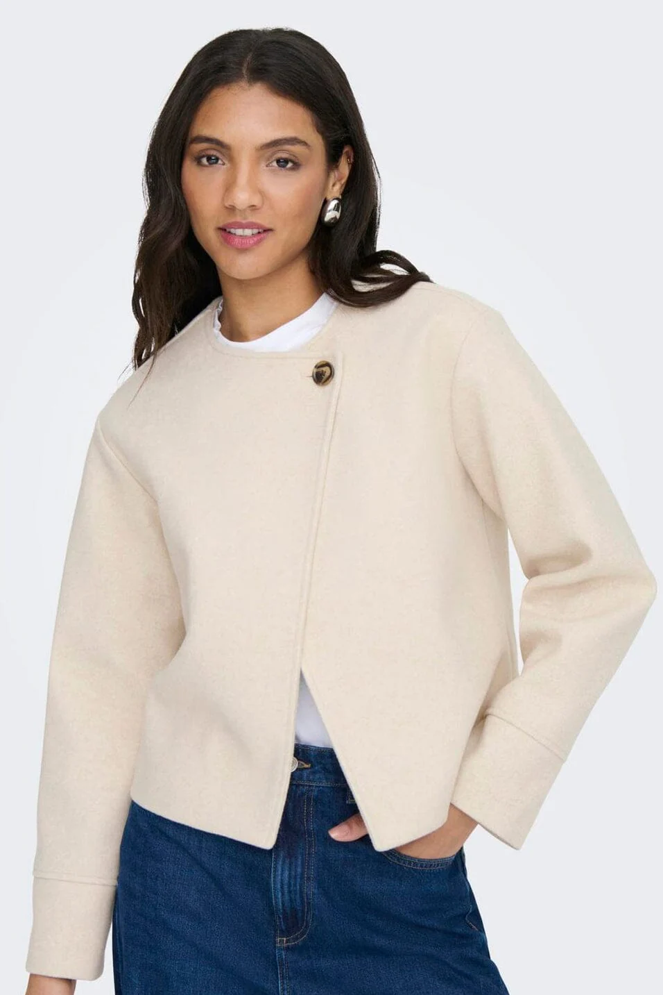 JDY - Jdyrubin Life One Button Jacket Sij - 4905504 Oxford Tan Melange - Image 5
