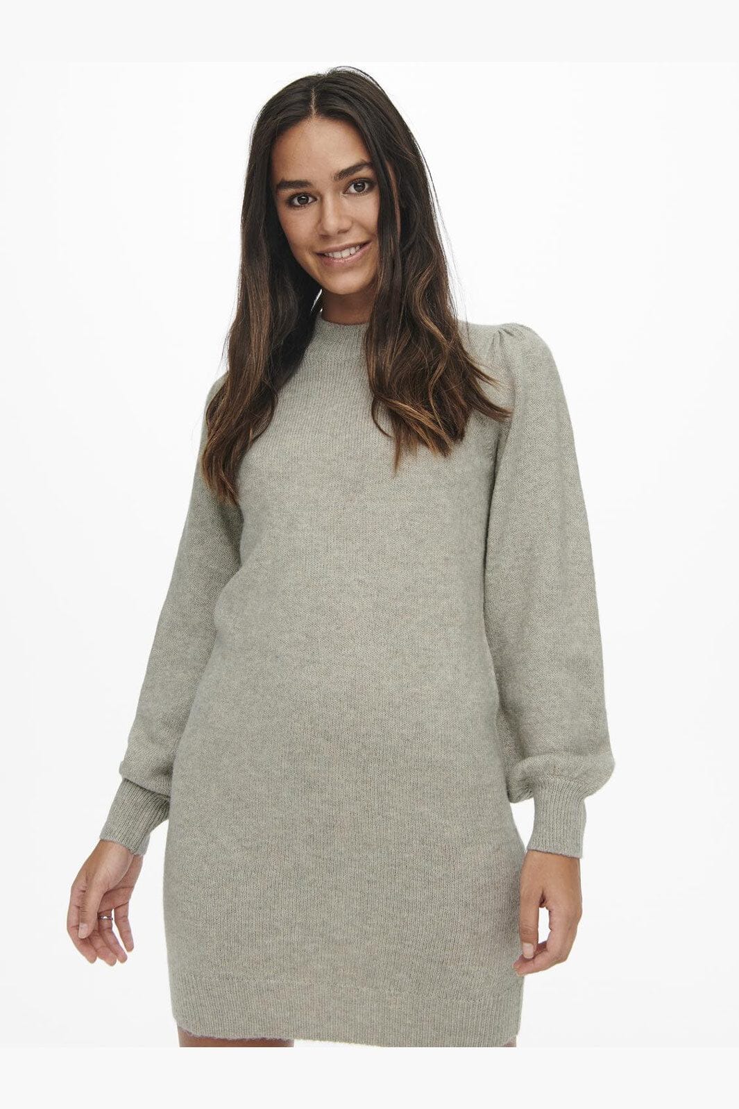 JDY - Jdyrue Life L/S High Neck Dress Knt - 3720419 Chateau Gray Melange - Image 6